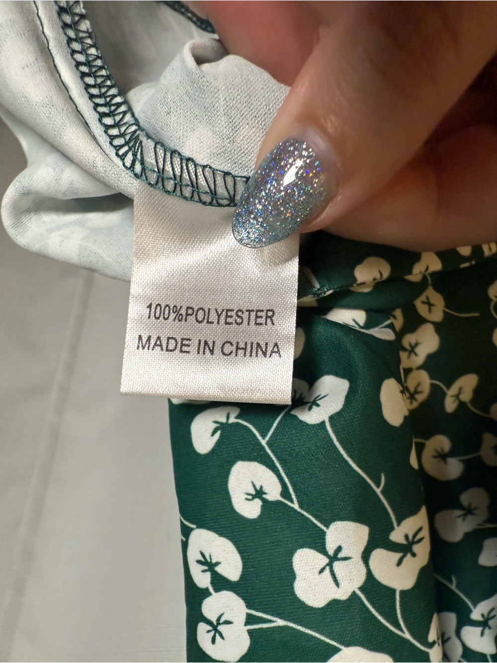 Princess Polly Jade Basin Green and White Floral Mini Dress Size 6 - Picture 10 of 11